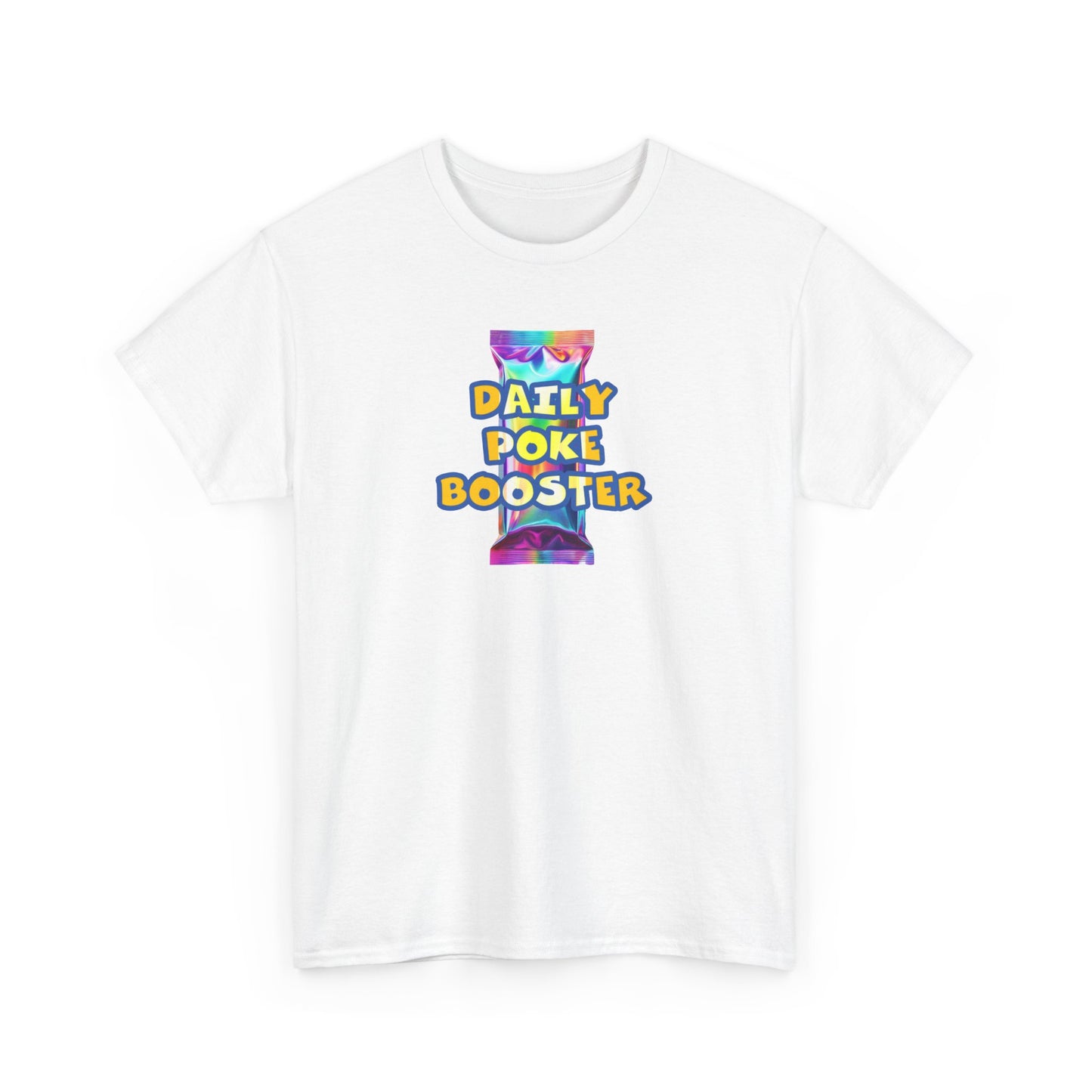 Daily Poke Booster Unisex Heavy Cotton Tee | Fun Graphic Shirt, Casual Wear, Gift for Friends, Everyday Comfort, Summer Tee