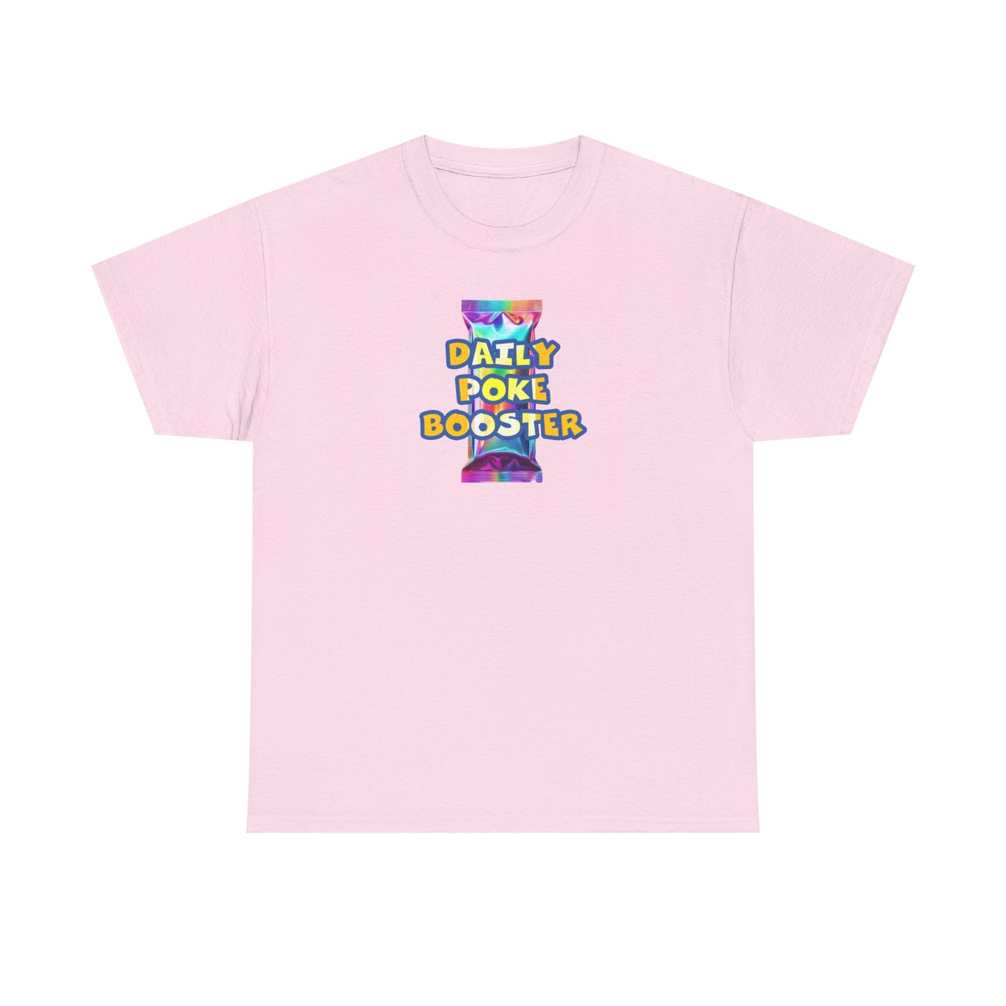 Daily Poke Booster Unisex Heavy Cotton Tee | Fun Graphic Shirt, Casual Wear, Gift for Friends, Everyday Comfort, Summer Tee