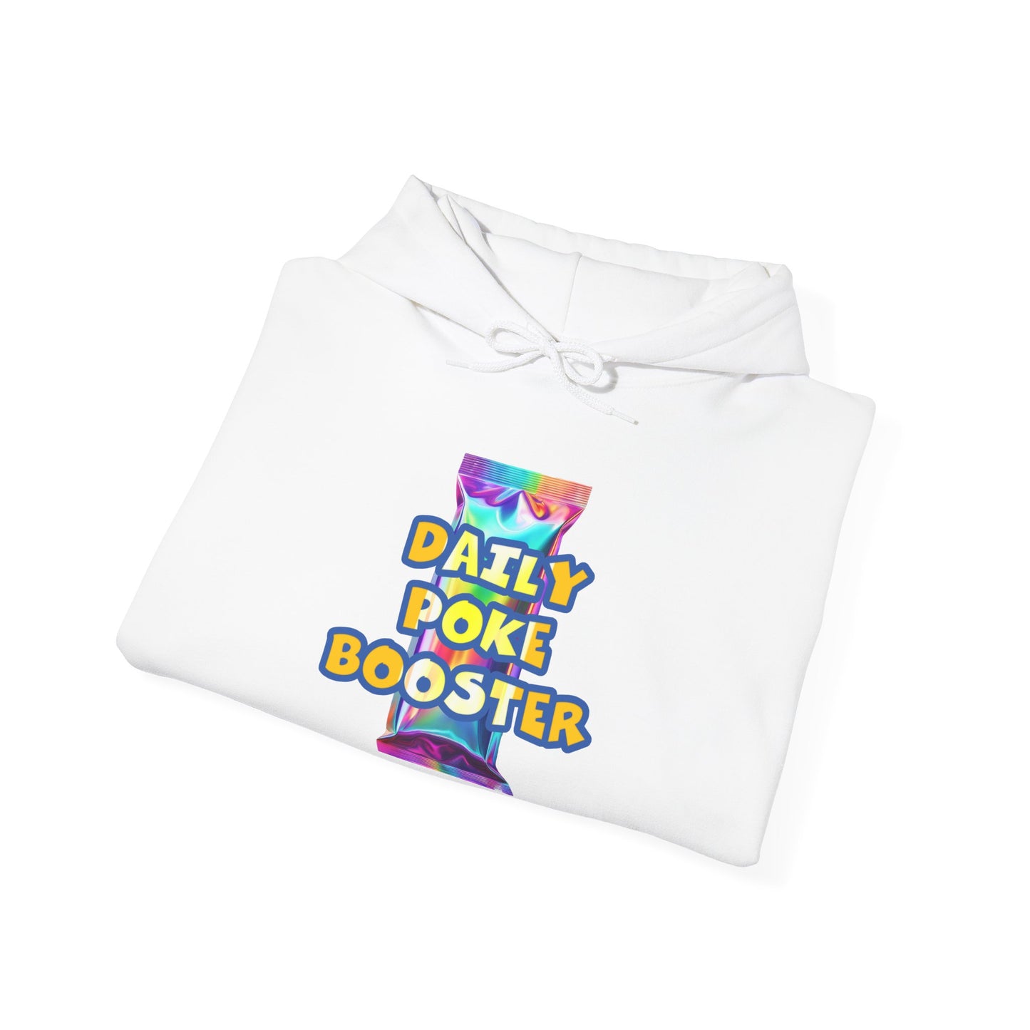 Daily Poke Booster Hooded Sweatshirt for Cozy Days, Relaxation Gift, Unisex Sweatshirt, Lounge Wear, Casual Hoodie, Cool Comfort
