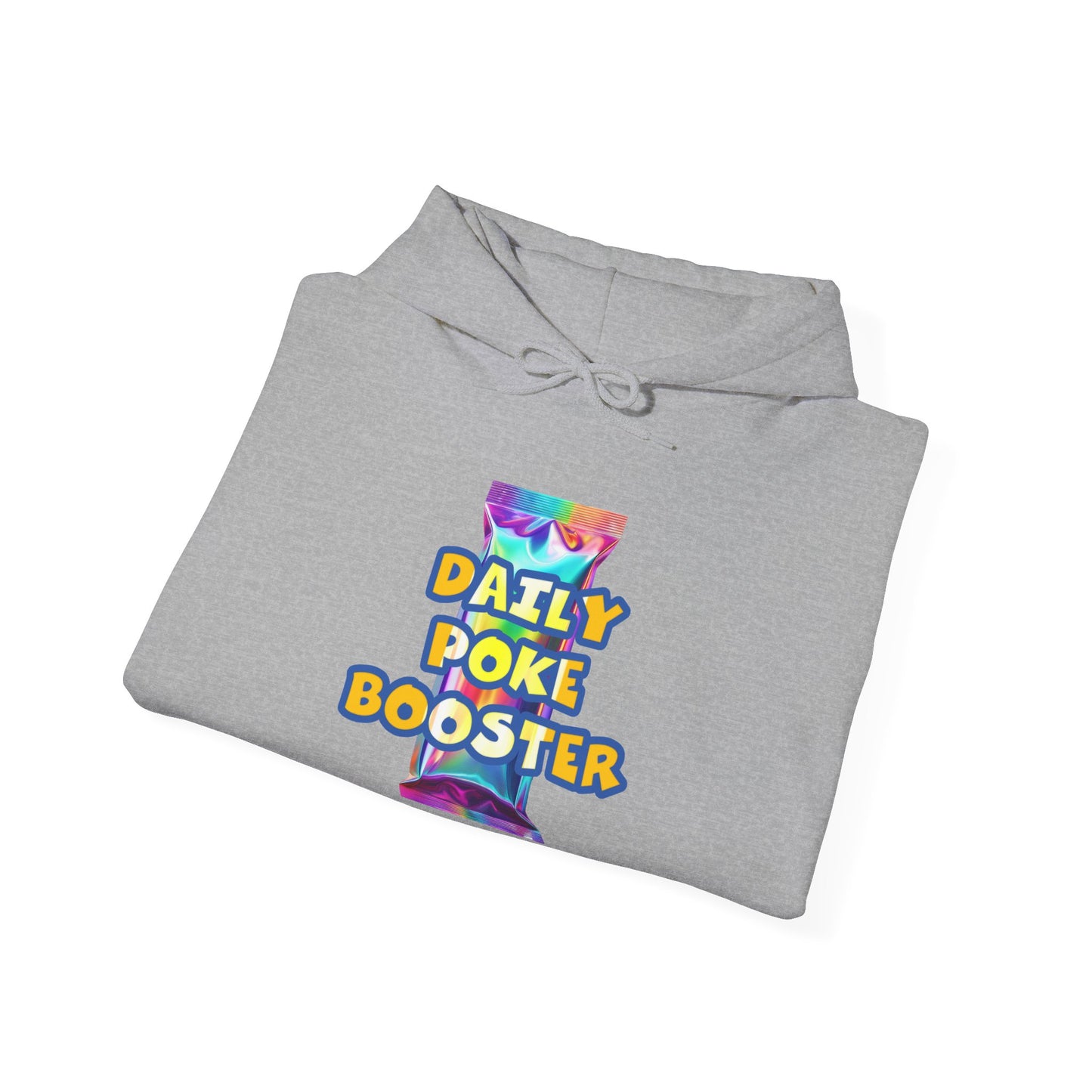 Daily Poke Booster Hooded Sweatshirt for Cozy Days, Relaxation Gift, Unisex Sweatshirt, Lounge Wear, Casual Hoodie, Cool Comfort