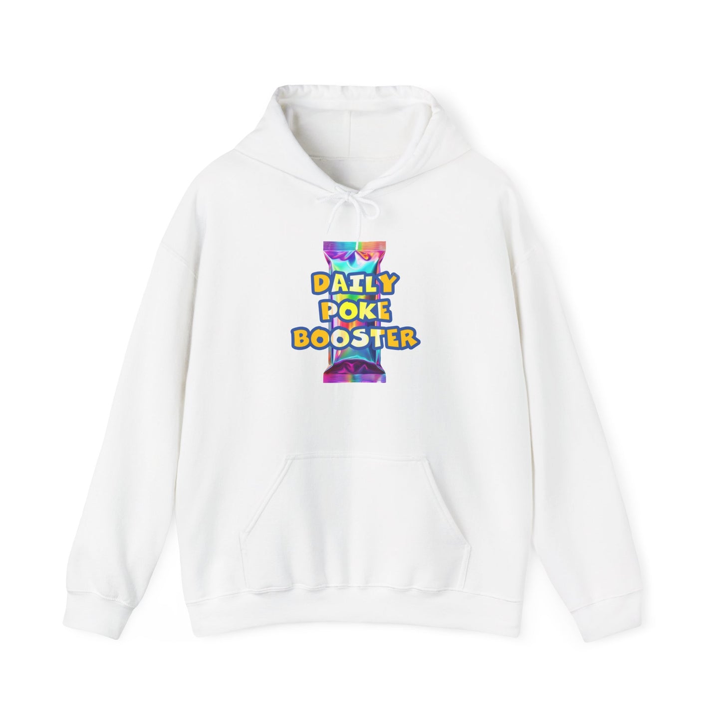 Daily Poke Booster Hooded Sweatshirt for Cozy Days, Relaxation Gift, Unisex Sweatshirt, Lounge Wear, Casual Hoodie, Cool Comfort