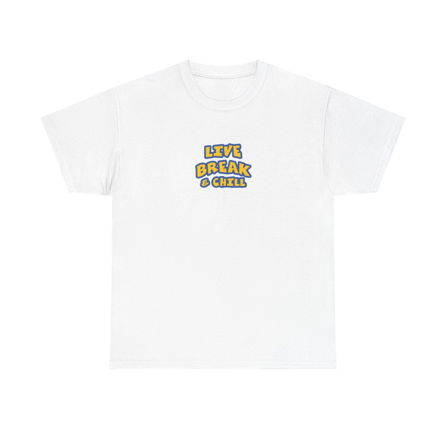 Live Break Unisex Heavy Cotton Tee | Fun Graphic Shirt, Casual Wear, Gift for Friends, Everyday Comfort, Summer Tee