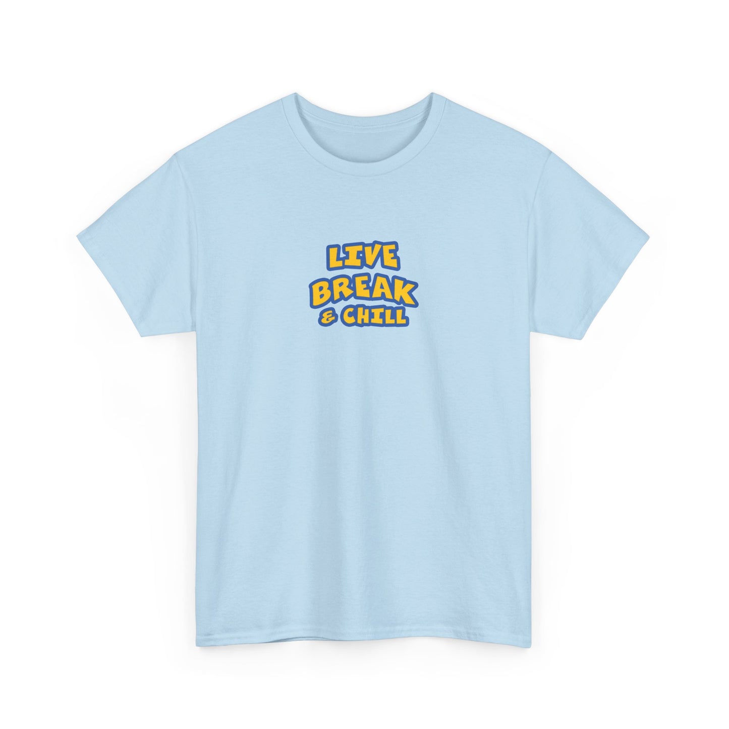 Live Break Unisex Heavy Cotton Tee | Fun Graphic Shirt, Casual Wear, Gift for Friends, Everyday Comfort, Summer Tee