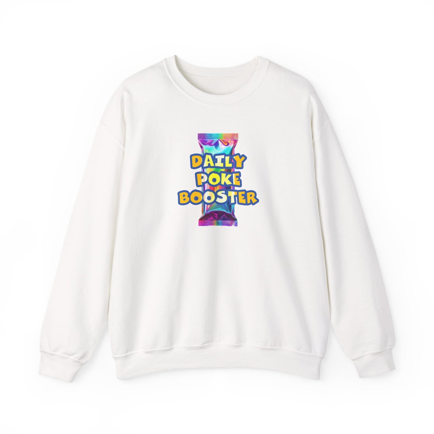 Daily Poke Booster Crewneck Sweatshirt | Cozy Unisex Sweatshirt, Casual Wear, Lounge Gift, Relaxation Apparel, Fall Fashion