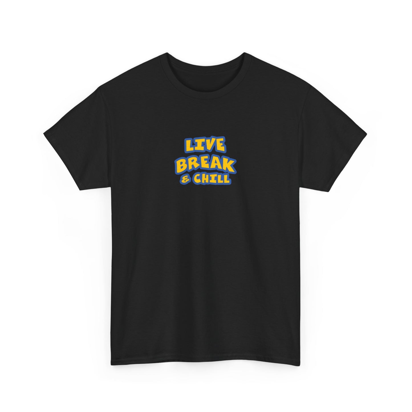 Live Break Unisex Heavy Cotton Tee | Fun Graphic Shirt, Casual Wear, Gift for Friends, Everyday Comfort, Summer Tee
