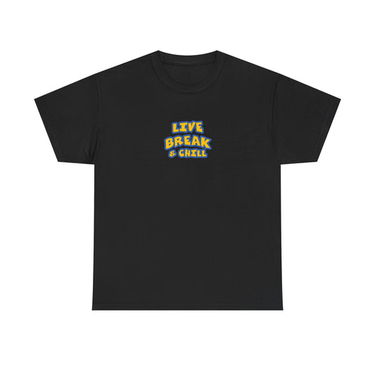 Live Break Unisex Heavy Cotton Tee | Fun Graphic Shirt, Casual Wear, Gift for Friends, Everyday Comfort, Summer Tee