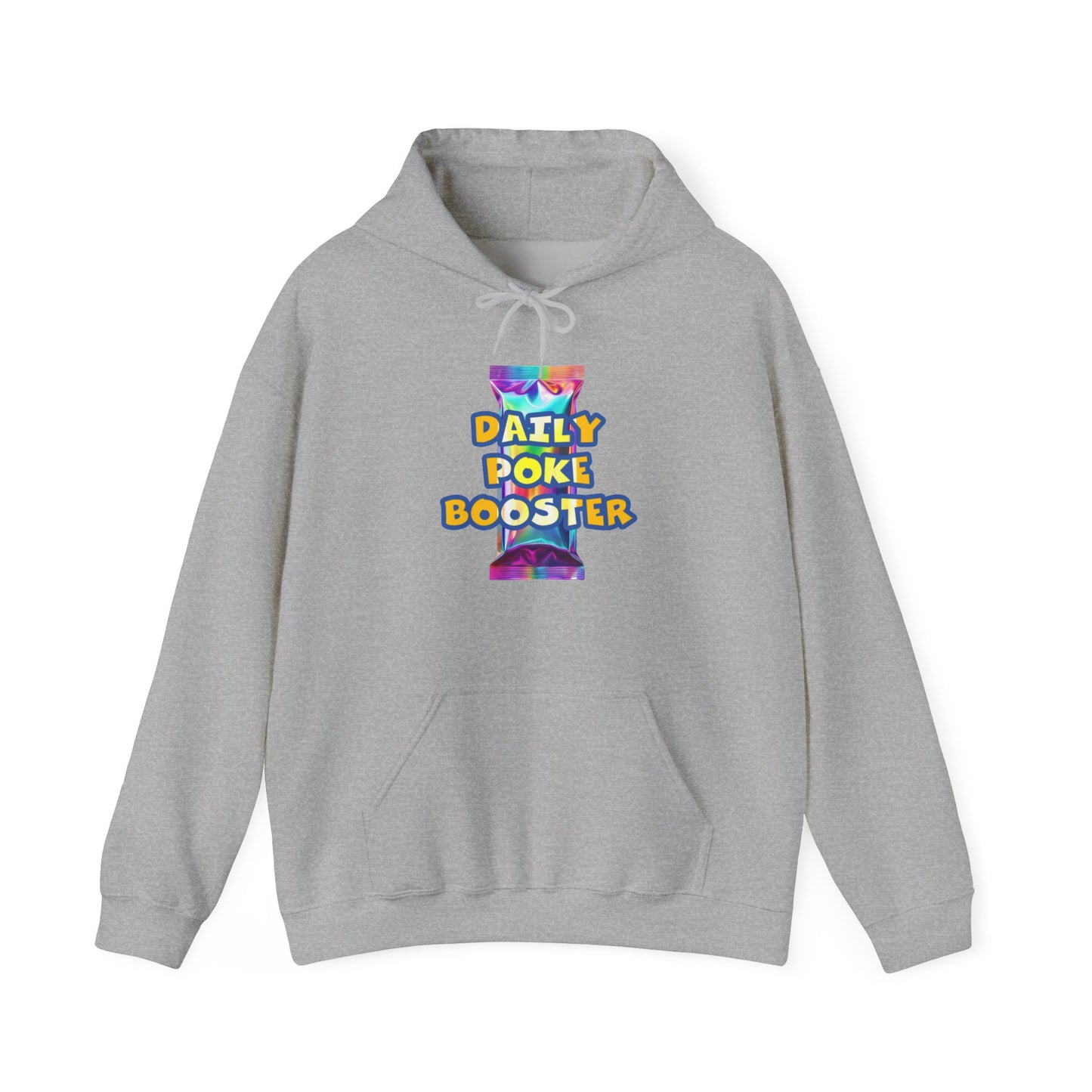 Daily Poke Booster Hooded Sweatshirt for Cozy Days, Relaxation Gift, Unisex Sweatshirt, Lounge Wear, Casual Hoodie, Cool Comfort