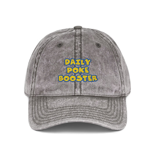Vintage Embroidered Cap 'Daily Poke Booster' | Casual Style Hat for Everyday Wear, Fashion Accessory, Gift Idea, Outdoor Activities