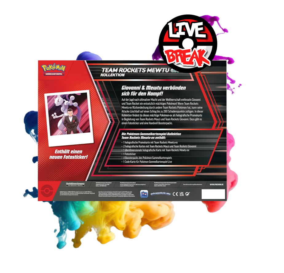 Team Rockets Mewtu ex Kollektion | Live Break