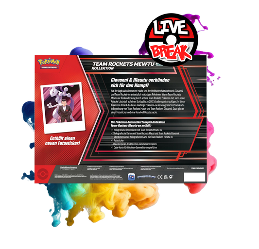 Team Rockets Mewtu ex Kollektion | Live Break