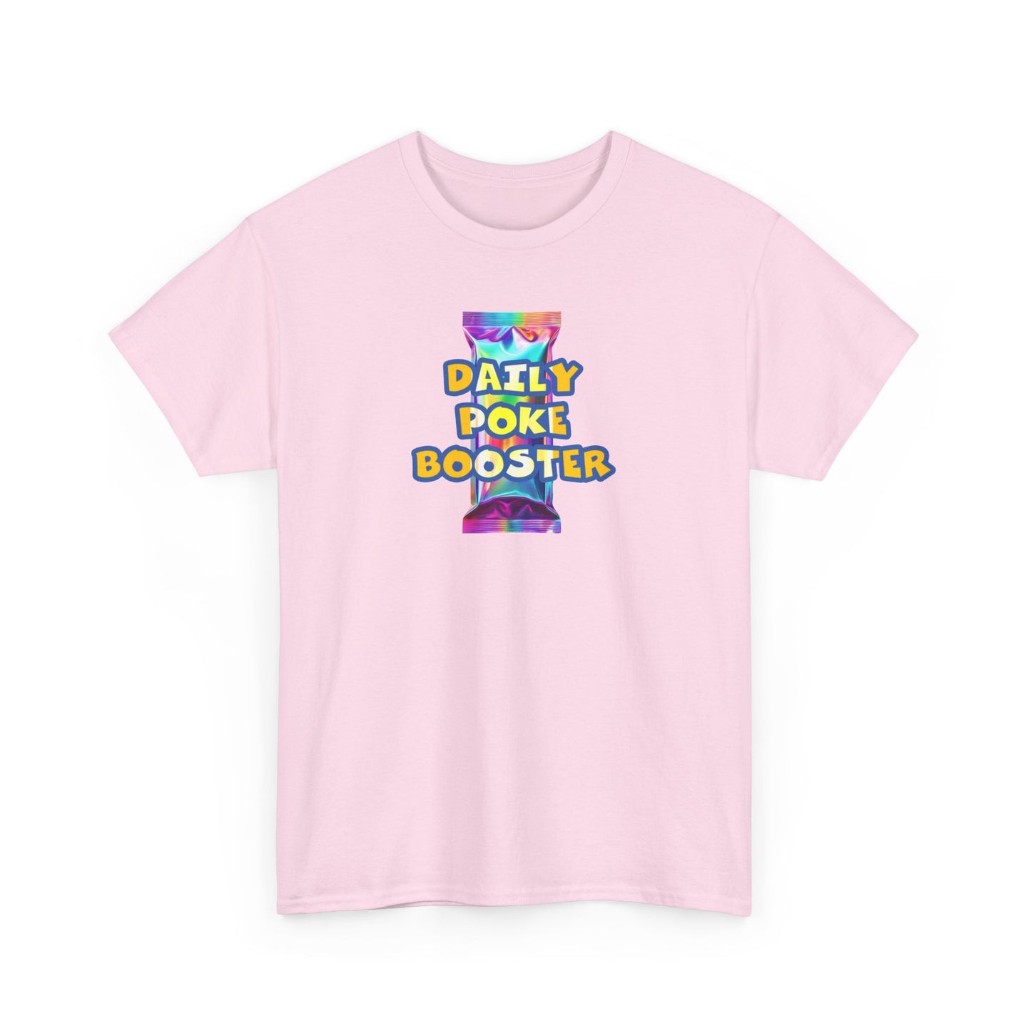 Daily Poke Booster Unisex Heavy Cotton Tee | Fun Graphic Shirt, Casual Wear, Gift for Friends, Everyday Comfort, Summer Tee
