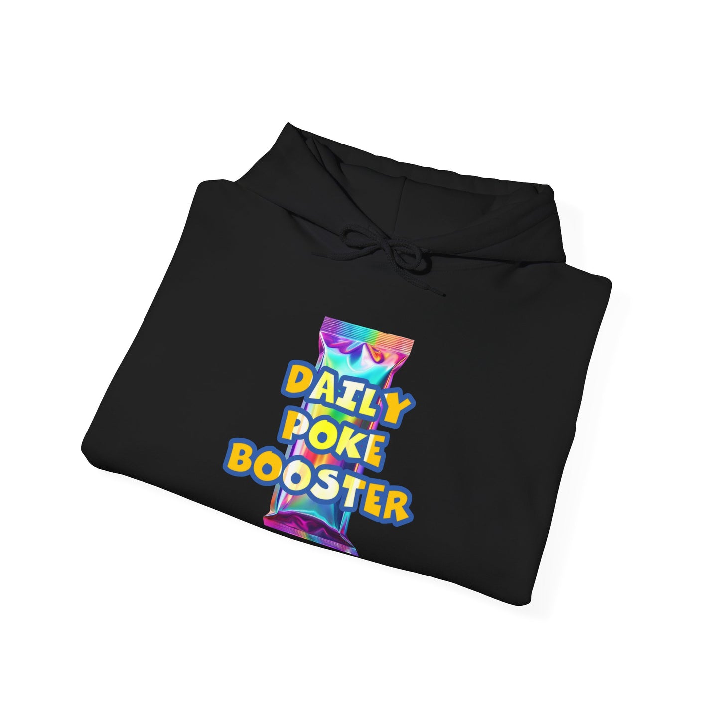 Daily Poke Booster Hooded Sweatshirt for Cozy Days, Relaxation Gift, Unisex Sweatshirt, Lounge Wear, Casual Hoodie, Cool Comfort