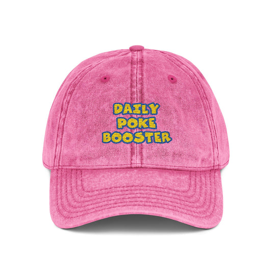 Vintage Embroidered Cap 'Daily Poke Booster' | Casual Style Hat for Everyday Wear, Fashion Accessory, Gift Idea, Outdoor Activities