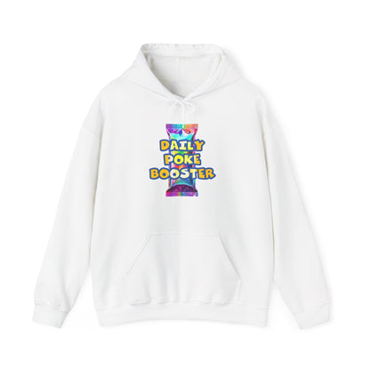 Daily Poke Booster Hooded Sweatshirt for Cozy Days, Relaxation Gift, Unisex Sweatshirt, Lounge Wear, Casual Hoodie, Cool Comfort