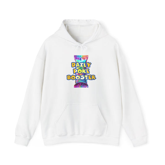 Daily Poke Booster Hooded Sweatshirt for Cozy Days, Relaxation Gift, Unisex Sweatshirt, Lounge Wear, Casual Hoodie, Cool Comfort