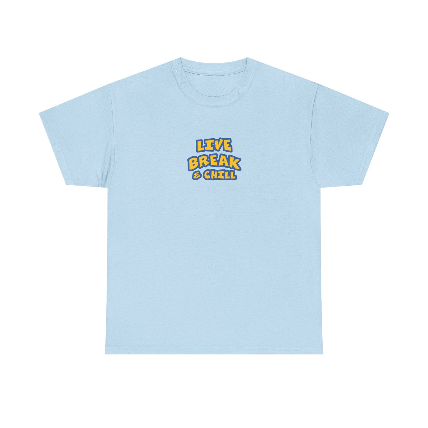 Live Break Unisex Heavy Cotton Tee | Fun Graphic Shirt, Casual Wear, Gift for Friends, Everyday Comfort, Summer Tee