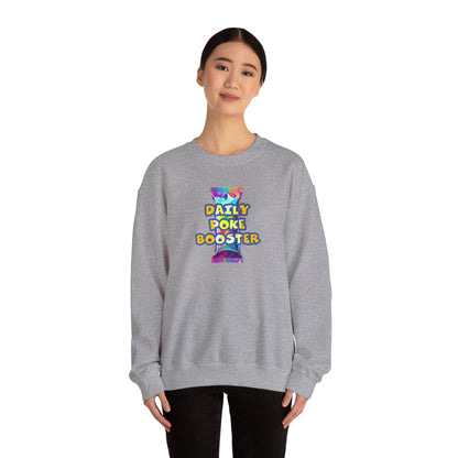 Daily Poke Booster Crewneck Sweatshirt | Cozy Unisex Sweatshirt, Casual Wear, Lounge Gift, Relaxation Apparel, Fall Fashion