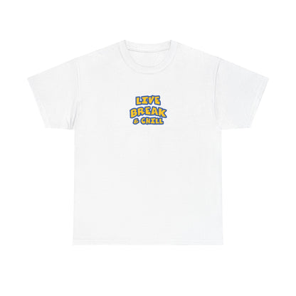 Live Break Unisex Heavy Cotton Tee | Fun Graphic Shirt, Casual Wear, Gift for Friends, Everyday Comfort, Summer Tee