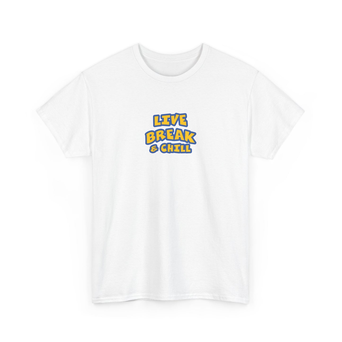 Live Break Unisex Heavy Cotton Tee | Fun Graphic Shirt, Casual Wear, Gift for Friends, Everyday Comfort, Summer Tee