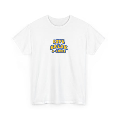 Live Break Unisex Heavy Cotton Tee | Fun Graphic Shirt, Casual Wear, Gift for Friends, Everyday Comfort, Summer Tee