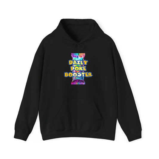 Daily Poke Booster Hooded Sweatshirt for Cozy Days, Relaxation Gift, Unisex Sweatshirt, Lounge Wear, Casual Hoodie, Cool Comfort