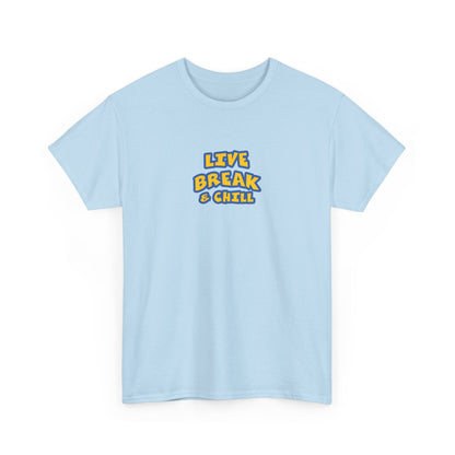 Live Break Unisex Heavy Cotton Tee | Fun Graphic Shirt, Casual Wear, Gift for Friends, Everyday Comfort, Summer Tee