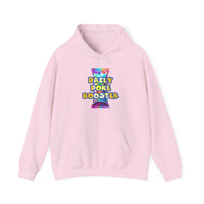 Daily Poke Booster Hooded Sweatshirt for Cozy Days, Relaxation Gift, Unisex Sweatshirt, Lounge Wear, Casual Hoodie, Cool Comfort