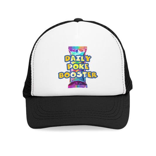 'Daily Poke Booster' Cap - Fun Mesh Hat for Outdoor Adventures, Gifts for Gamers, Festivals, Summer Parties, and More