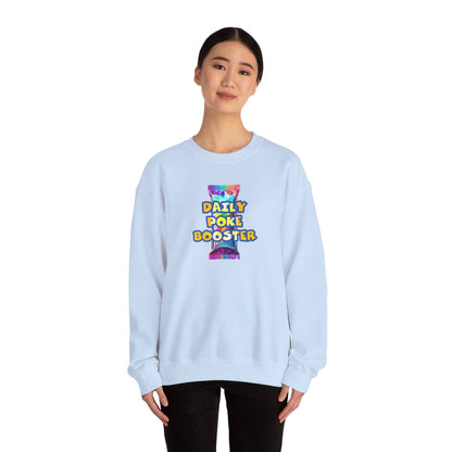 Daily Poke Booster Crewneck Sweatshirt | Cozy Unisex Sweatshirt, Casual Wear, Lounge Gift, Relaxation Apparel, Fall Fashion