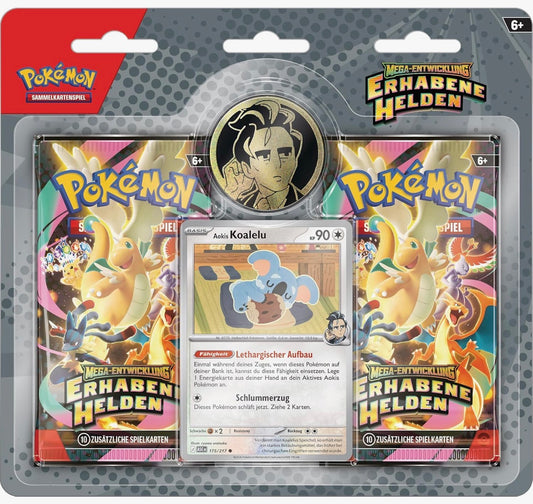 Erhabene Helden Blister Mega-Entwicklung Pokémon Karten