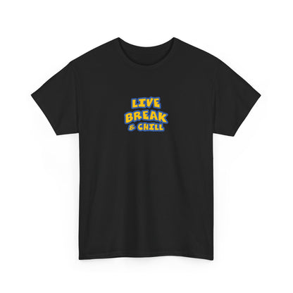 Live Break Unisex Heavy Cotton Tee | Fun Graphic Shirt, Casual Wear, Gift for Friends, Everyday Comfort, Summer Tee