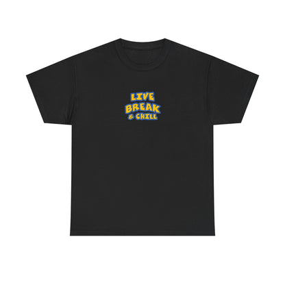 Live Break Unisex Heavy Cotton Tee | Fun Graphic Shirt, Casual Wear, Gift for Friends, Everyday Comfort, Summer Tee