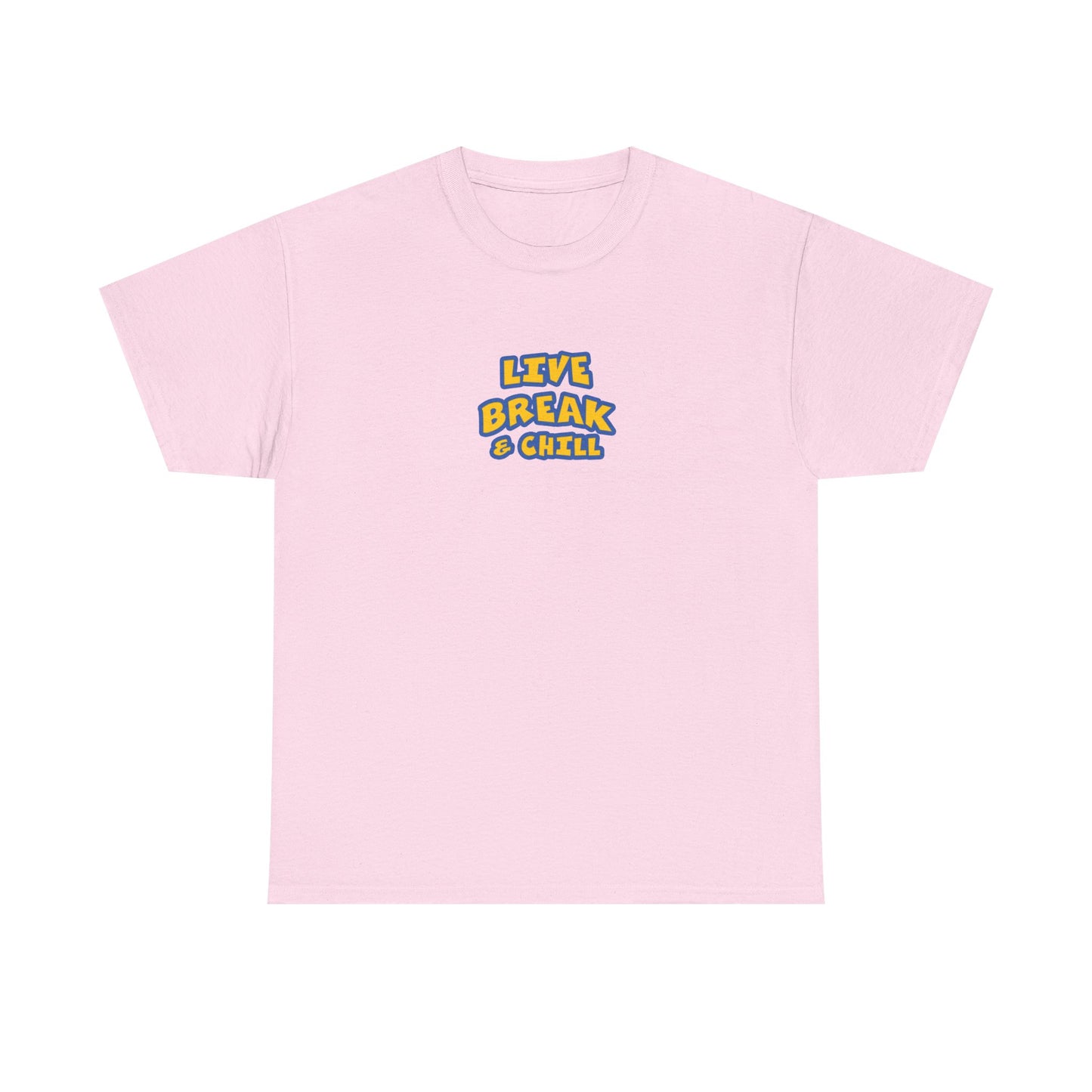 Live Break Unisex Heavy Cotton Tee | Fun Graphic Shirt, Casual Wear, Gift for Friends, Everyday Comfort, Summer Tee
