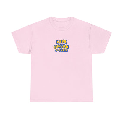 Live Break Unisex Heavy Cotton Tee | Fun Graphic Shirt, Casual Wear, Gift for Friends, Everyday Comfort, Summer Tee