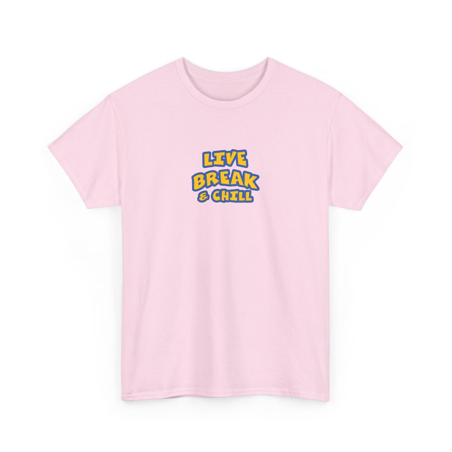 Live Break Unisex Heavy Cotton Tee | Fun Graphic Shirt, Casual Wear, Gift for Friends, Everyday Comfort, Summer Tee