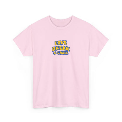 Live Break Unisex Heavy Cotton Tee | Fun Graphic Shirt, Casual Wear, Gift for Friends, Everyday Comfort, Summer Tee