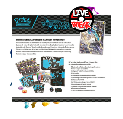 Schwarze Blitze Top-Trainer-Box